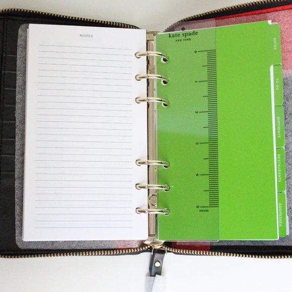 NWT Kate Spade Zip Around Personal Organizer & 2022 Inserts w/Bonus Paperclips - Picture 5 of 12